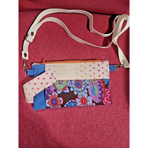 Handmade Upcycled Crossbody Bag With Zipper Closure And Removable Adjustable...